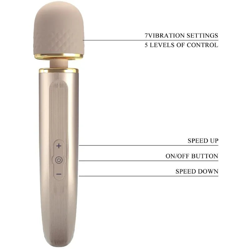 Pretty Love – Masseur 7 Modes de Vibration Champagne