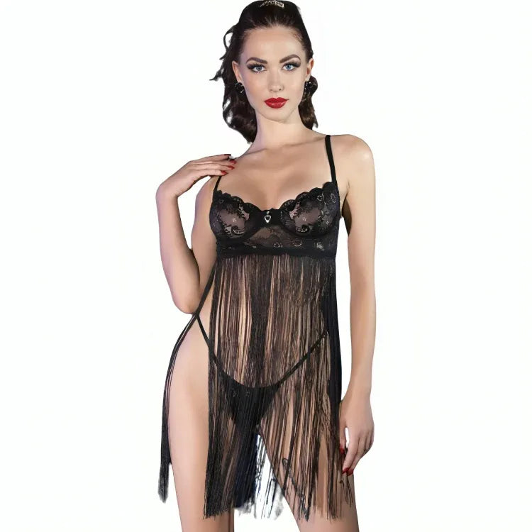 Chilirose Cr 4496 Babydoll Noir L/XL