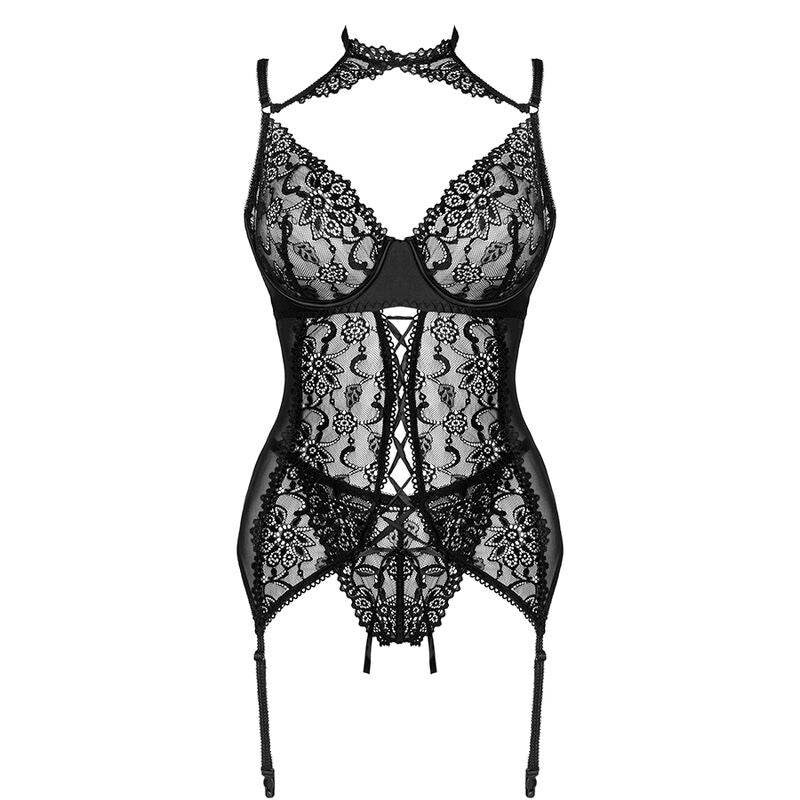 LIVCO CORSETTI FASHION - COLECCIÓN GIELLANDRA PARA LOS SENTIDOS CORSÉ + BRAGUITA NEGRO L/XL