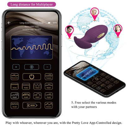 PRETTY LOVE - PLUG ANAL CONTROLADO POR APP JEFFERSON PURPLE