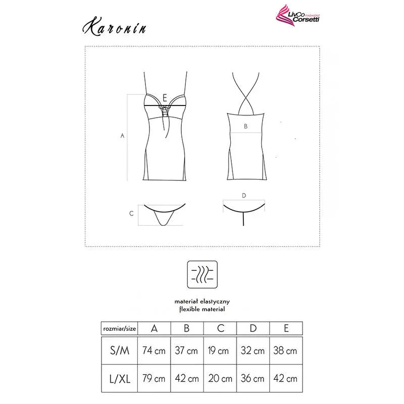 Livco Corsetti Fashion Karonin Lc 90628 Chemise + Culotte Noir