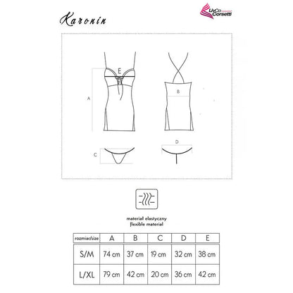 Livco Corsetti Fashion Karonin Lc 90628 Chemise + Culotte Noir
