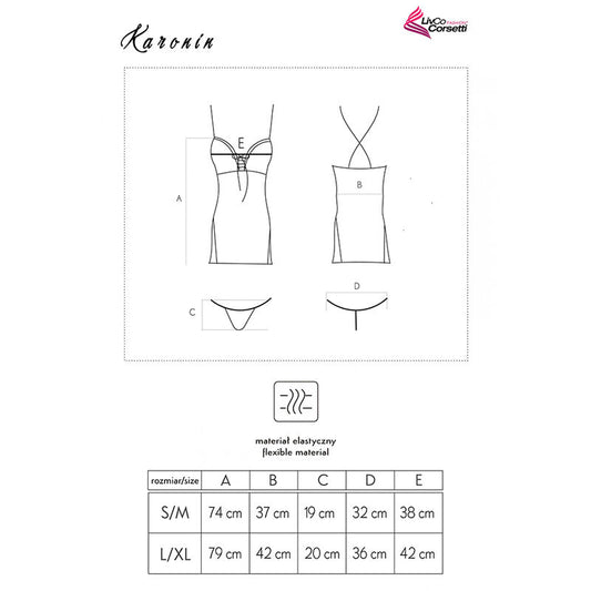 LIVCO CORSETTI FASHION - KARONIN LC 90628 SKIRT + PANTY BLACK