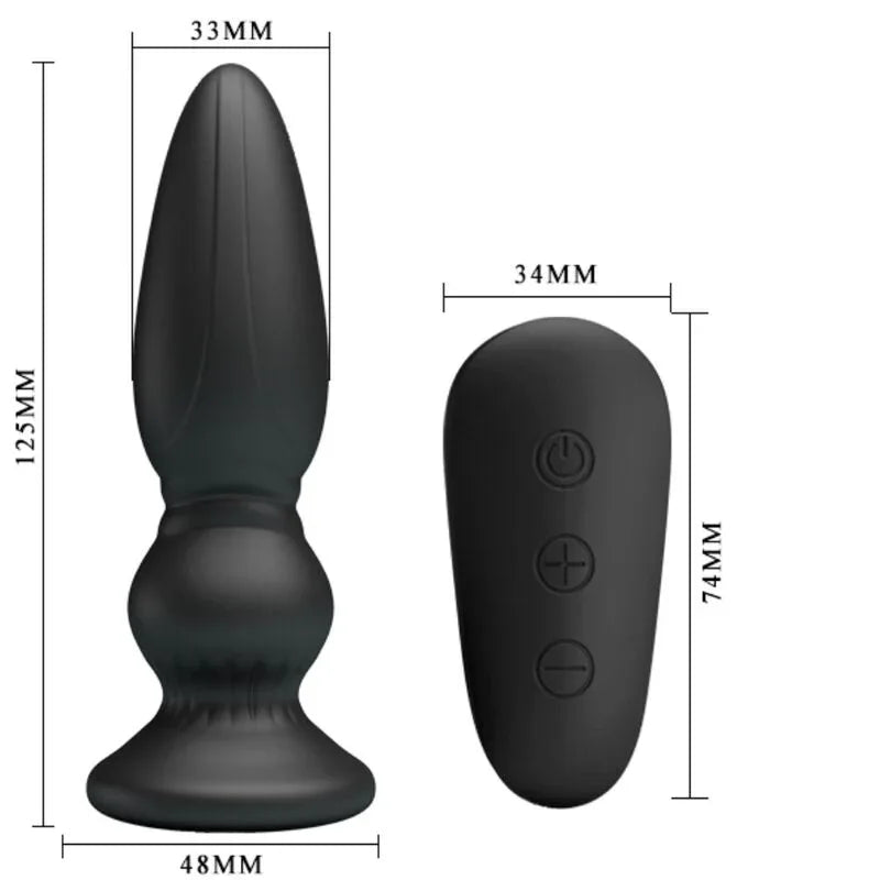 Mr Play – Puissant Vibrateur Télécommande Plug Anal Noir
