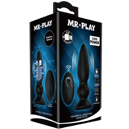 Mr Play – Puissant Vibrateur Télécommande Plug Anal Noir
