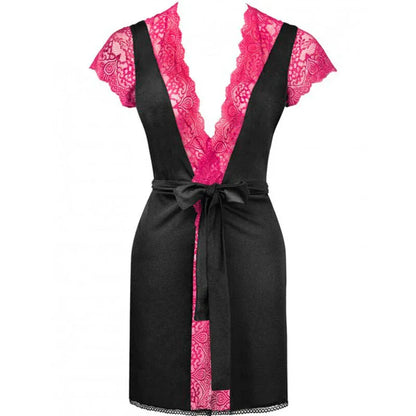 Livco Corsetti Fashion Robe de Chambre + Culotte Kumiko Lc 90428 Noir S/M
