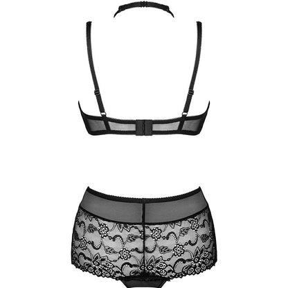 LIVCO CORSETTI FASHION - COLECCIÓN LINERA FOR THE SENSES SUJETADOR + BRAGUITA NEGRO L/XL