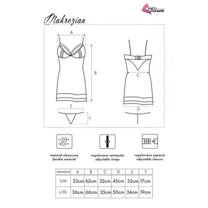 Livco Corsetti Fashion Chemise + Culotte Makrezian Lc 90545 Noir