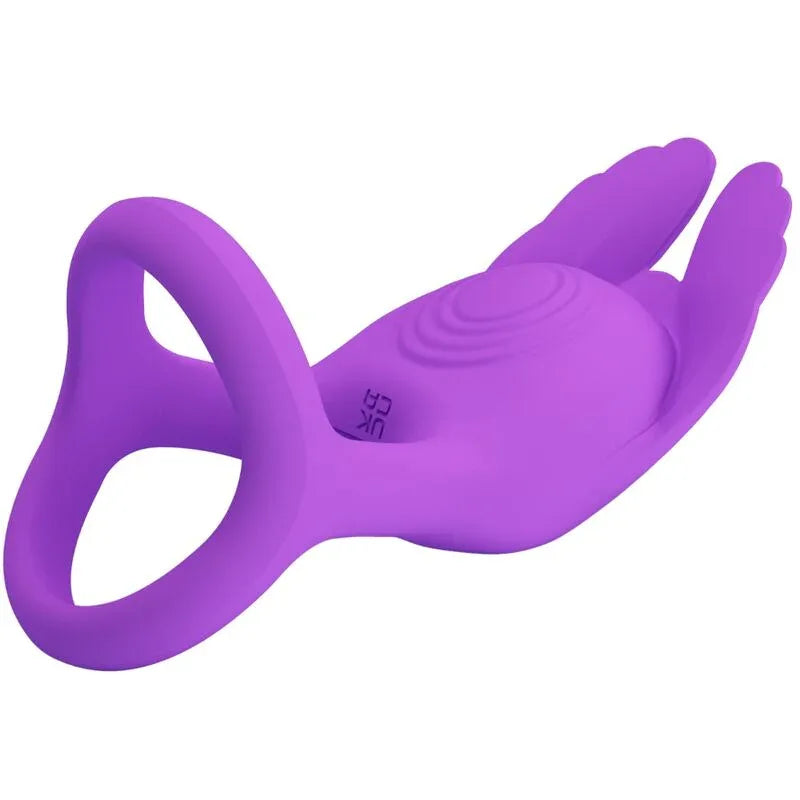 Pretty Love – Silas Anneau Pénis Vibrant 7 Vibrations Silicone Violet