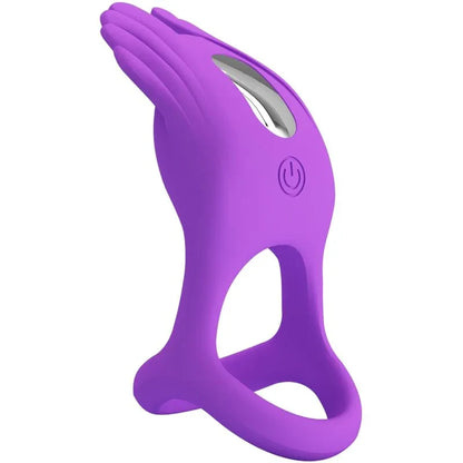 Pretty Love – Silas Anneau Pénis Vibrant 7 Vibrations Silicone Violet