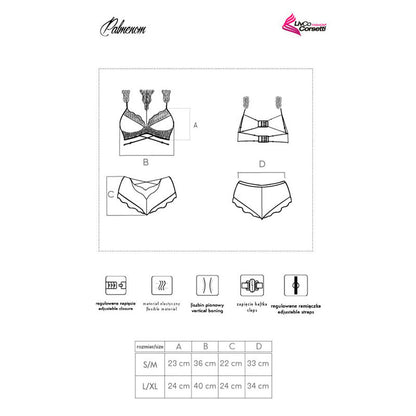 LIVCO CORSETTI FASHION - PALMENOM LC 90614 BLACK BRA + PANTY