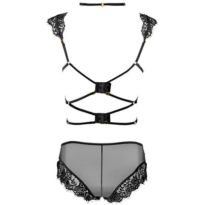 LIVCO CORSETTI FASHION - PALMENOM LC 90614 SUJETADOR + BRAGUITA NEGRO