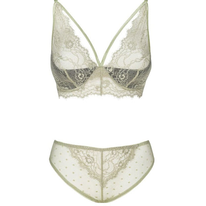 LIVCO CORSETTI FASHION - PINE LC 90667 SUJETADOR + BRAGUITA CAQUI L/XL