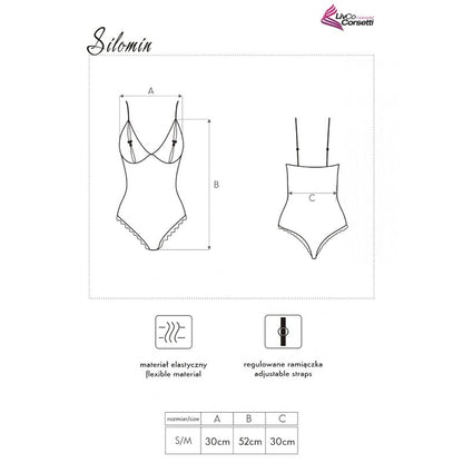 LIVCO CORSETTI FASHION - BODY + ALBORNOZ SILOMIN LC 1401 NEGRO TALLA ÚNICA