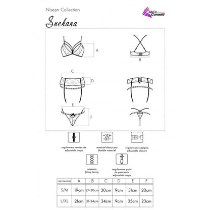 Livco Corsetti Fashion Snehana Lc 90443 Soutien Gorge + Jarretière + Culotte Noir