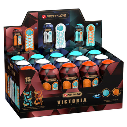PRETTY LOVE - MASTURBADOR VICTORIA DE 15 PIEZAS