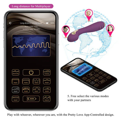 Pretty Love – Hector Electroshock Vibrateur Par App Control Violet