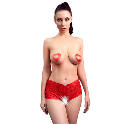 Chilirose Cr 4641 Culotte Crochless Rouge S/M