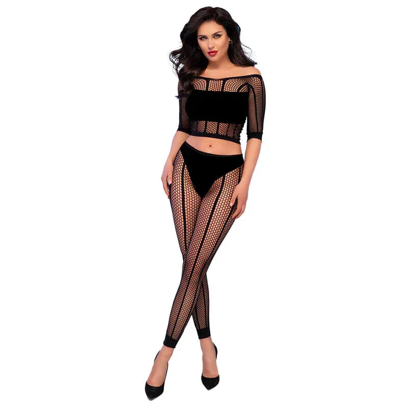 Chilirose – Cr 4647 Top & Leggins Noir S / M