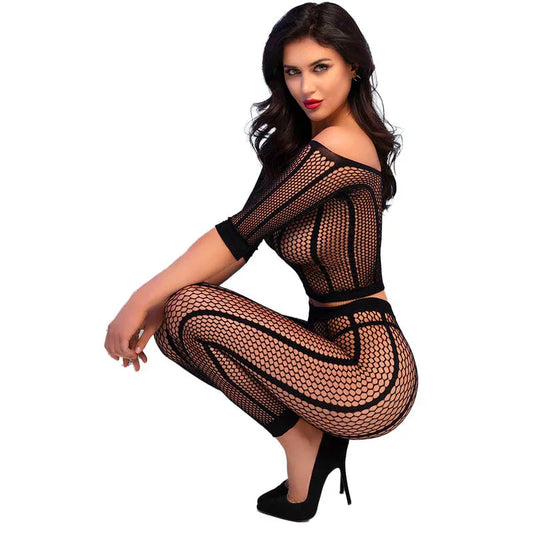Chilirose – Cr 4647 Top & Leggins Noir S / M