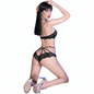 CHILIROSE - CR 4428 SUJETADOR Y BRAGUITA NEGROS S/M
