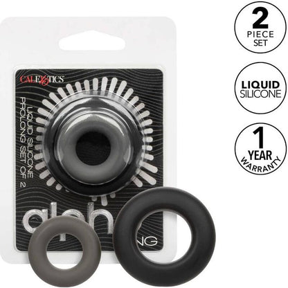 CALEXOTICS - ALPHA PROLONG PACK OF 2 GREY RINGS