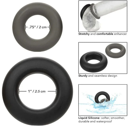 Calexotics – Alpha Prolong Lot de 2 Bague Gris