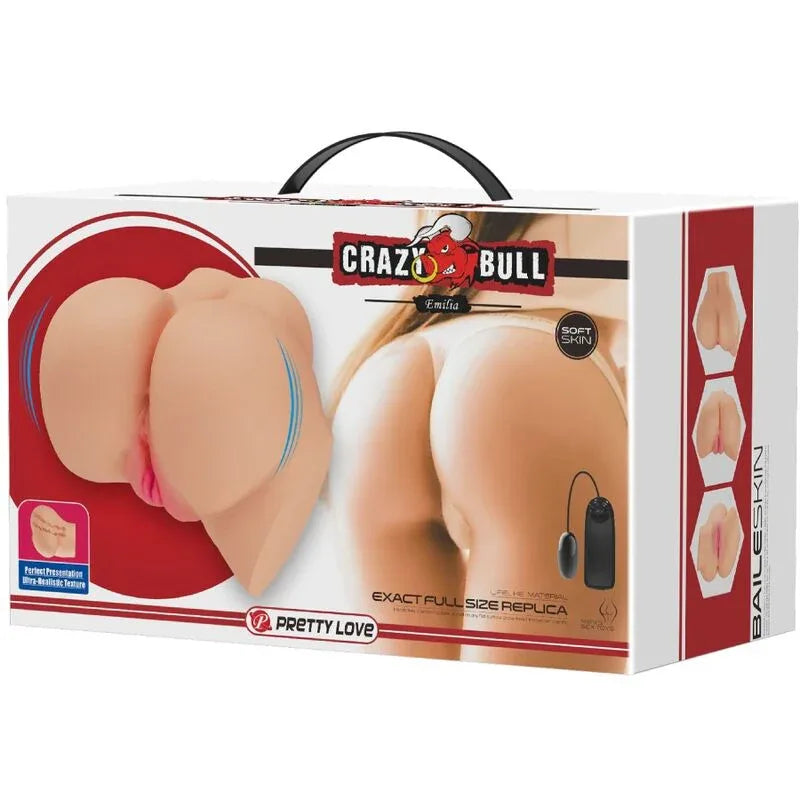 Crazy Bull – Vibrateur Vagin et Anus Réaliste Emilia
