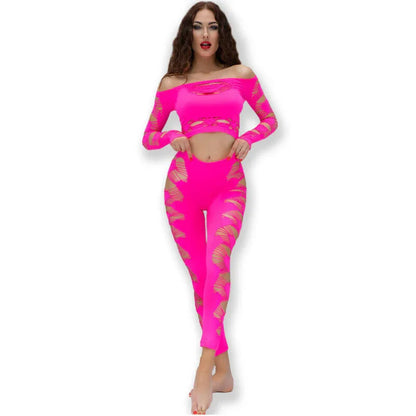 Chilirose – Cr 4632 Haut & Pantalon Fuchsia S / l