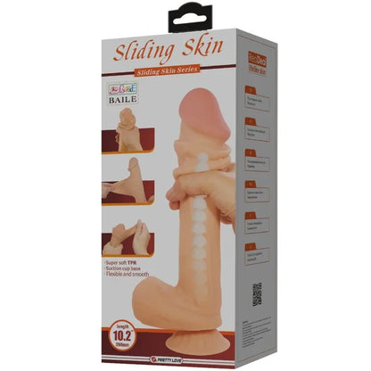 Pretty Love – Série Sliding Skin Gode Réaliste avec Ventouse Sliding Skin Flesh 26 cm