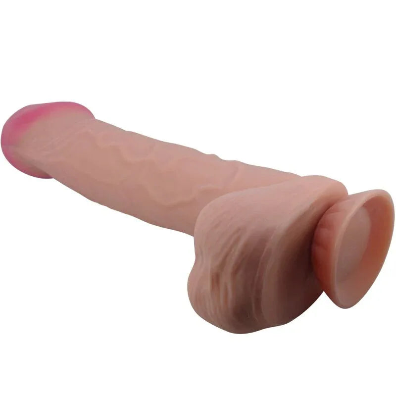 Pretty Love – Série Sliding Skin Gode Réaliste avec Ventouse Sliding Skin Marron 26 cm