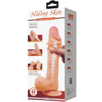 Pretty Love – Série Sliding Skin Gode Réaliste avec Ventouse Sliding Skin 24 cm