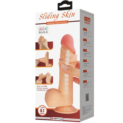 PRETTY LOVE - SÉRIE SLIDING SKIN GODE RÉALISTE AVEC VENTOUSE SLIDING SKIN 20.6 CM