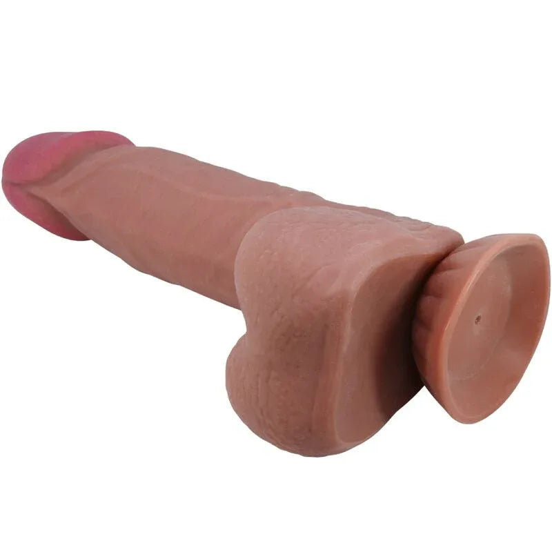 Pretty Love – Série Sliding Skin Gode Réaliste avec Ventouse Coulissante Peau Brun 20,6 cm