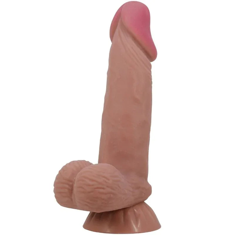 Pretty Love Série Sliding Skin Gode Réaliste avec Ventouse Coulissante Peau Brun 19,4 cm
