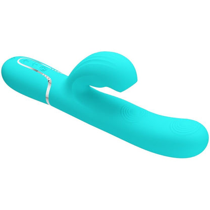 PRETTY LOVE - VIBRADOR MULTIFUNCIONAL 3 EN 1 PERLITA PARA PUNTO G VERDE AGUA