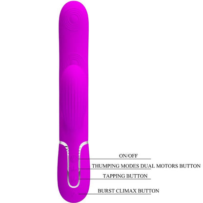 PRETTY LOVE - VIBRATEUR POINT G MULTIFONCTION 3 IN 1 PERLITA VIOLET