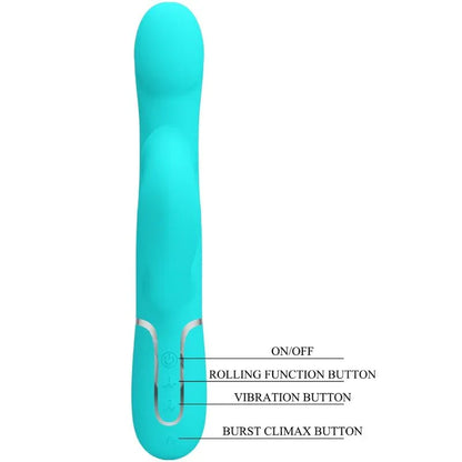 Pretty Love Perles Vibrateur Lapin Vert Aqua