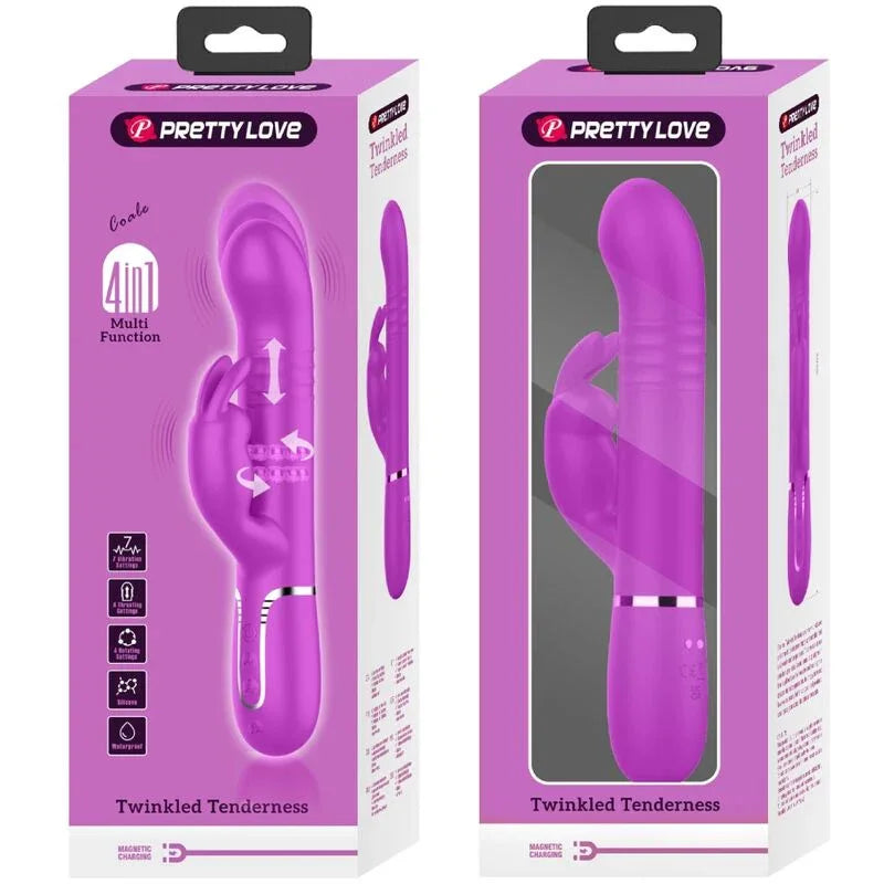 Pretty Love – Vibrateur Coale Rabbit Perles Violet