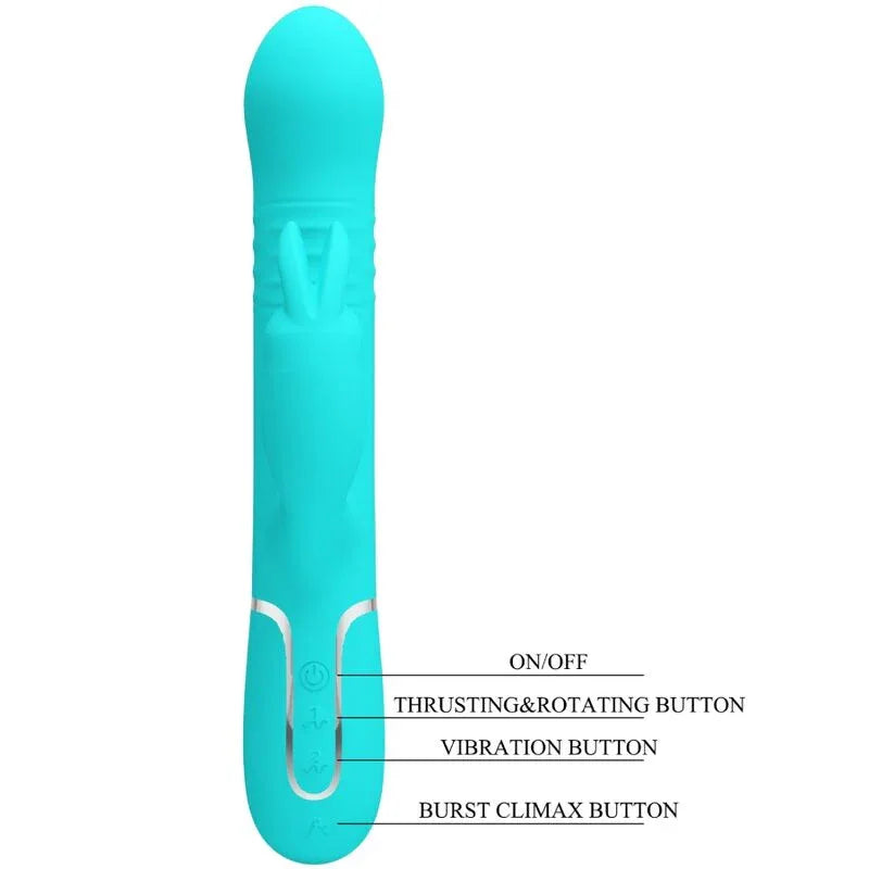 Pretty Love Vibrateur Coale Rabbit Perles Vert Aqua