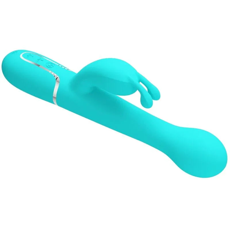 Pretty Love Vibrateur Dejon Rabbit 3 en 1 Multifonction Vert Aqua