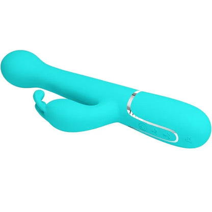 Pretty Love Vibrateur Dejon Rabbit 3 en 1 Multifonction Vert Aqua