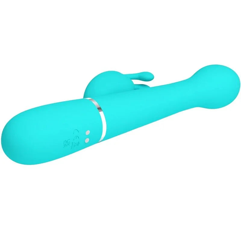 Pretty Love Vibrateur Dejon Rabbit 3 en 1 Multifonction Vert Aqua