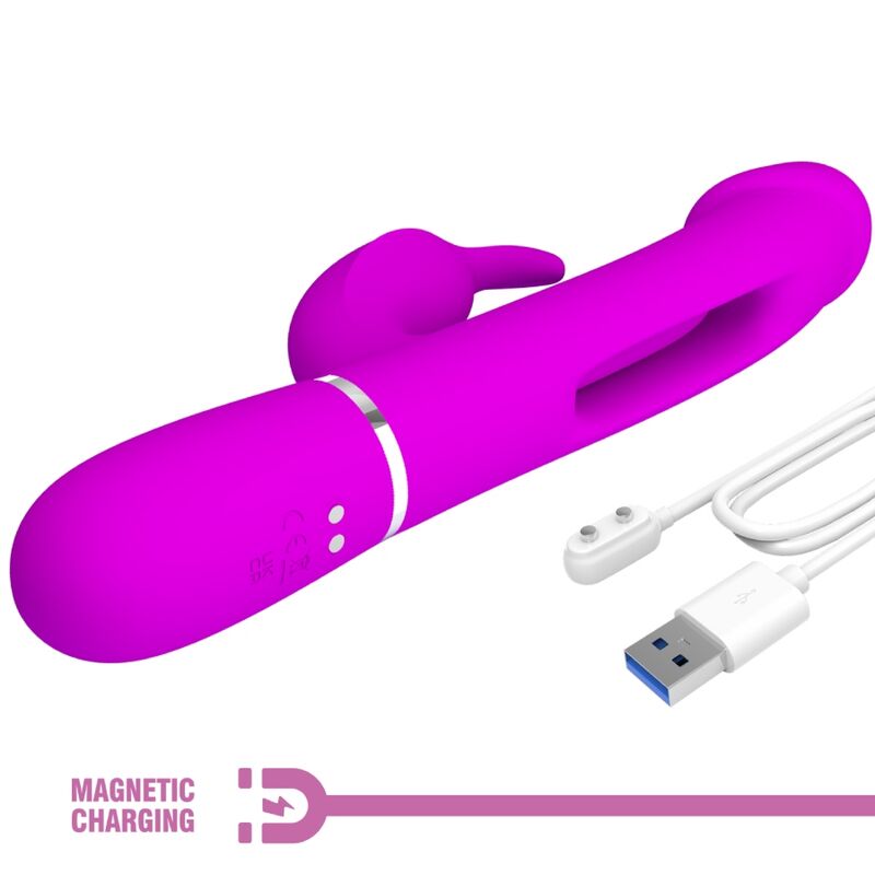 PRETTY LOVE - VIBRATEUR DEJON RABBIT 3 IN 1 MULTIFONCTION FUCHSIA