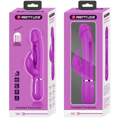 PRETTY LOVE - VIBRATEUR DEJON RABBIT 3 IN 1 MULTIFONCTION FUCHSIA