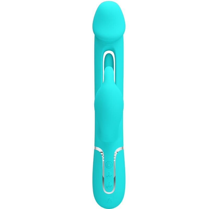 PRETTY LOVE - VIBRADOR MULTIFUNCIONAL DEJON RABBIT 3 EN 1 AGUA VERDE