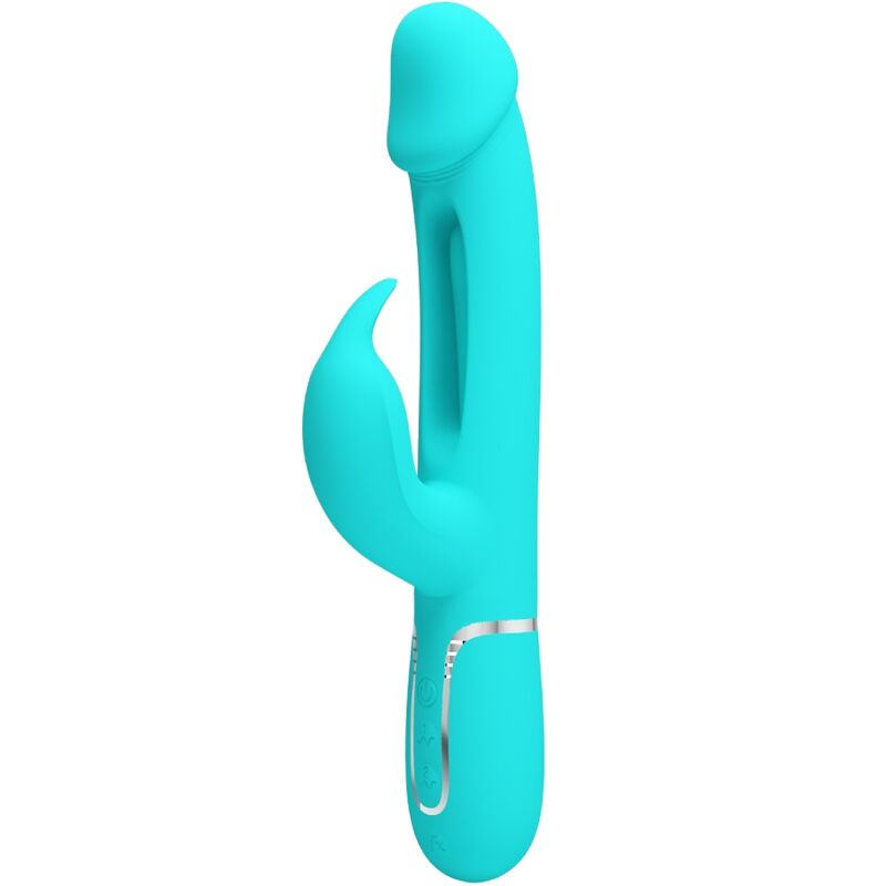 PRETTY LOVE - VIBRADOR MULTIFUNCIONAL DEJON RABBIT 3 EN 1 AGUA VERDE