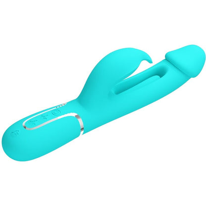 PRETTY LOVE - VIBRADOR MULTIFUNCIONAL DEJON RABBIT 3 EN 1 AGUA VERDE