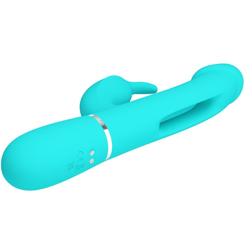 PRETTY LOVE - VIBRADOR MULTIFUNCIONAL DEJON RABBIT 3 EN 1 AGUA VERDE