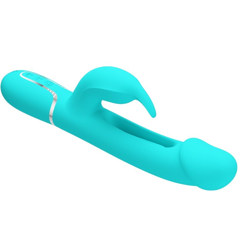 PRETTY LOVE - VIBRATEUR DEJON RABBIT 3 IN 1 MULTIFONCTION VERT AQUA